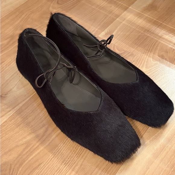 NWT Alohas Sway Ballet Flat Dark Brown Cowhide Size 39 - Picture 3 of 10
